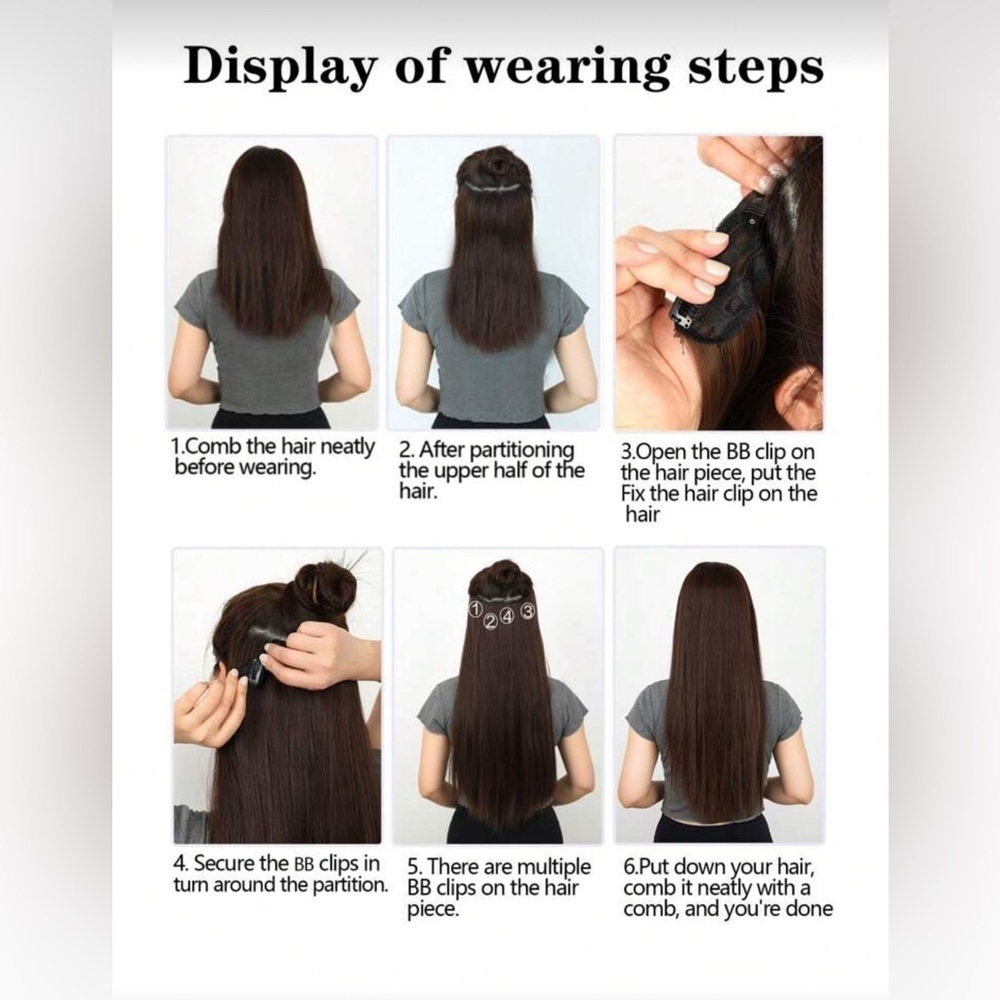 Water Wave Brown to Ash Blonde Balayage Clip in Hair Extensions Set - Picture 9 of 10